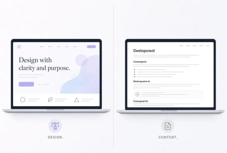 website design vs content